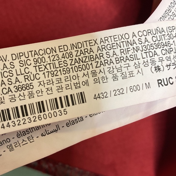 Zara Red Faux Snakeskin Mini Skirt - Picture 6 of 8